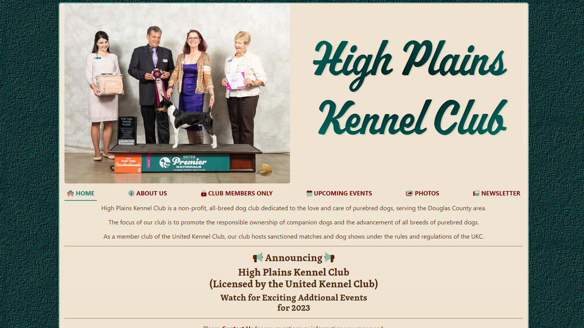 High Plains Kennel Club website